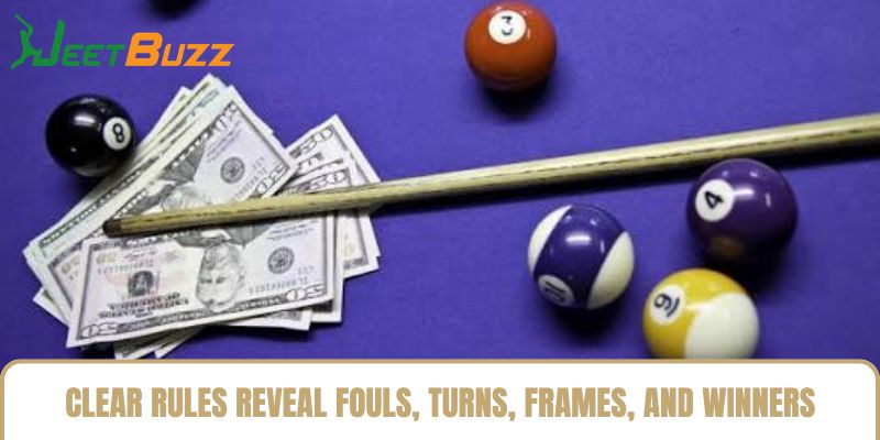 Clear rules reveal fouls, turns, frames, and winners Clear rules reveal fouls, turns, frames, and winners